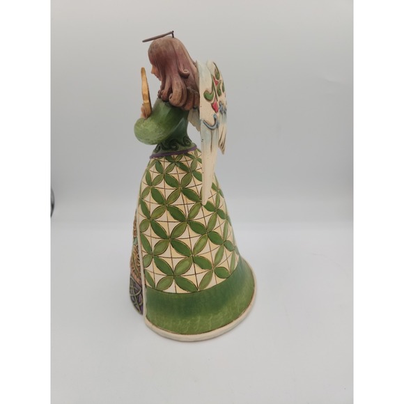 Jim Shore Heartwood Creek "Irish Blessing" Angel Figurine w/ Harp #4014987 - Picture 2 of 11